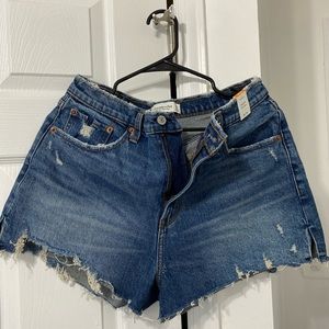 Abercrombie & Fitch curve love high rise mom shorts